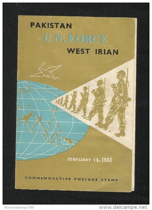 Pakistan 1963 U N Force With Stamp Used  Information LEAFLET BROCHURE - Pakistan