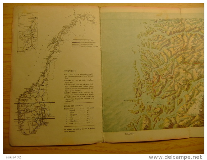 NORVÈGE CHEMIN DE FER - BERGEN - OSLO - NORUEGA  CAMINO FERREO DE BERGEN A OSLO  - AÑO 1929 - Cuadernillos Turísticos