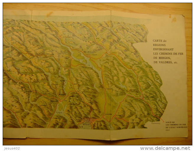 NORVÈGE CHEMIN DE FER - BERGEN - OSLO - NORUEGA  CAMINO FERREO DE BERGEN A OSLO  - AÑO 1929 - Cuadernillos Turísticos