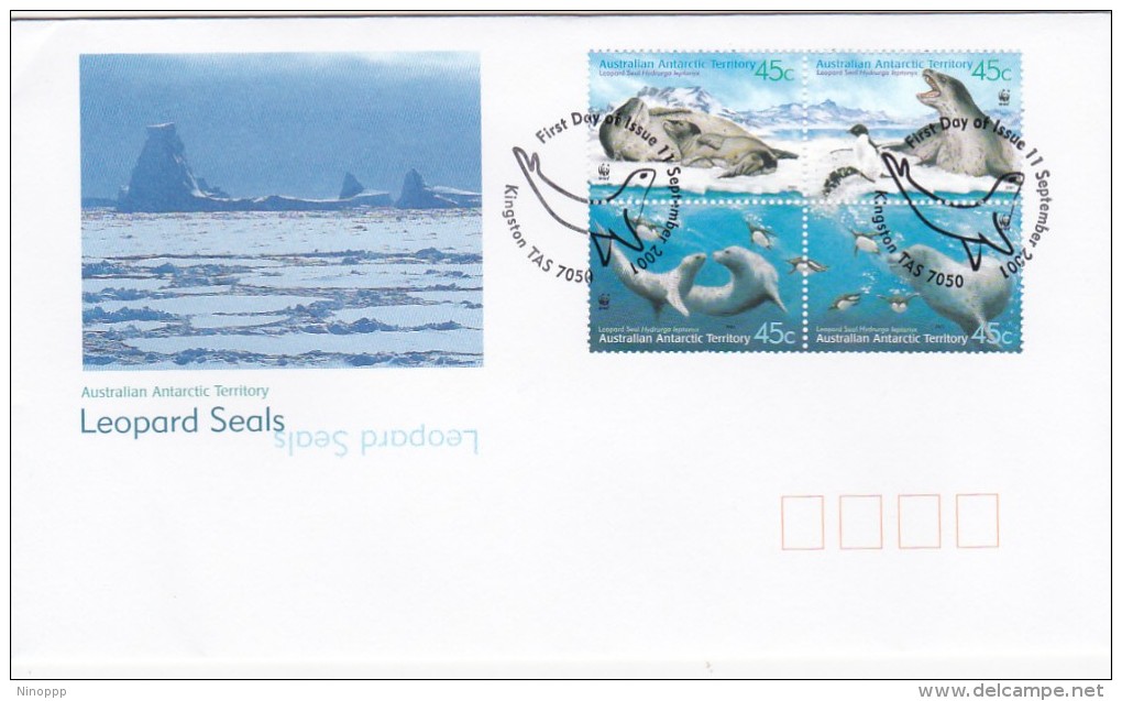 Australian Antarctic Territory 2001 Leopard Seals FDC - FDC