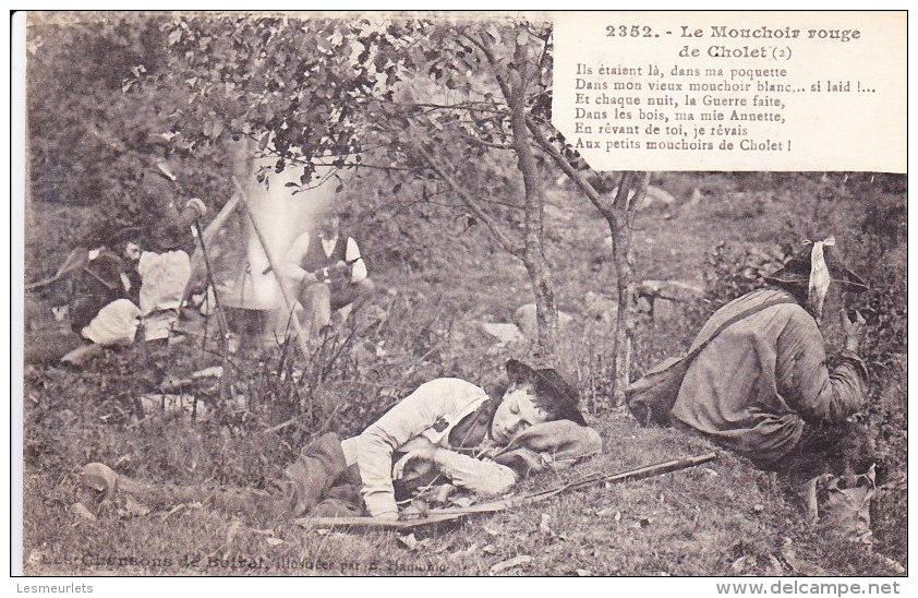 Cpa 49 Cholet Chanson De Théodore Botrel Le Mouchoir Rouge De Cholet (2) Regionalisme Guerres De Vendée De Charette.2352 - Cholet