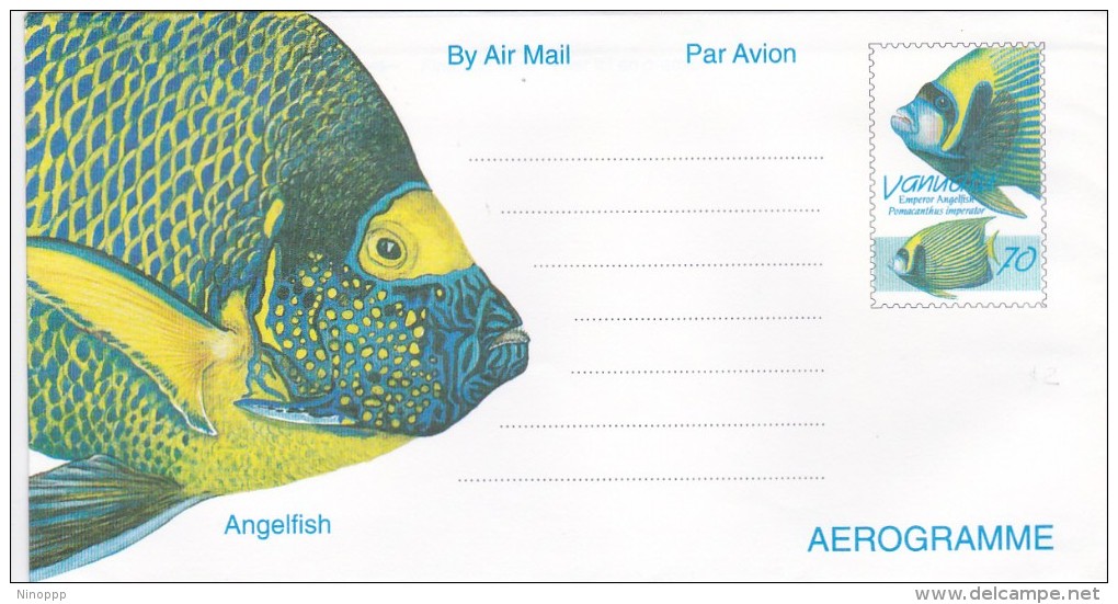 Vanuatu Angelfish Aerogramme Mint - Vanuatu (1980-...)