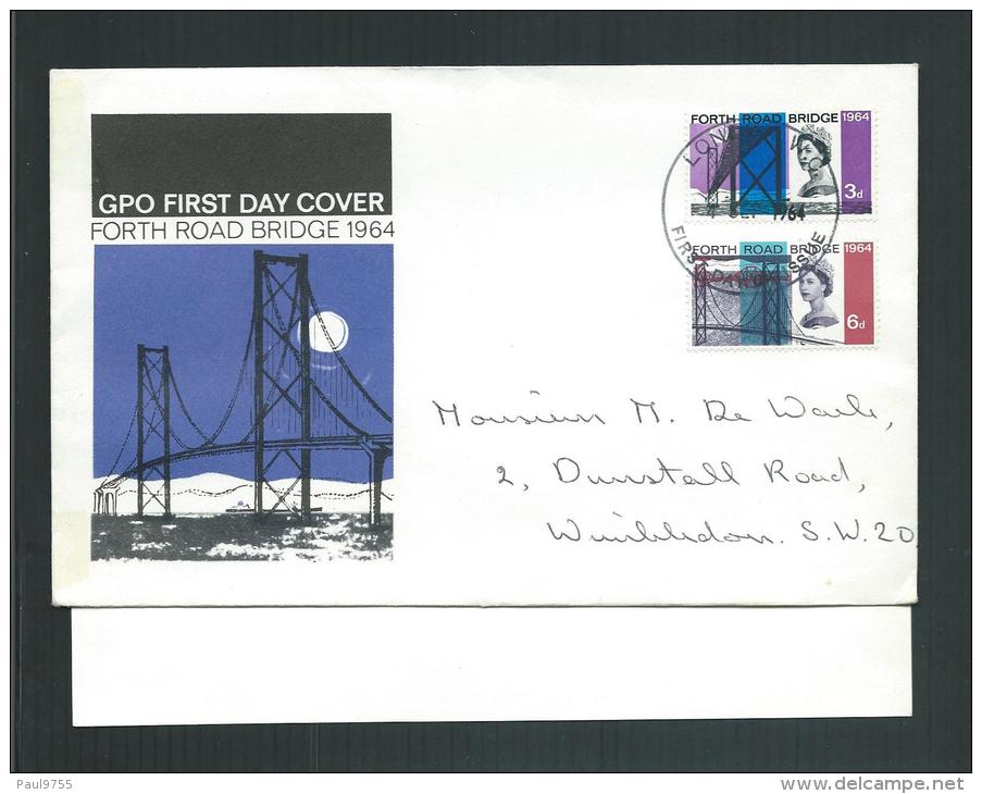 GREAT BRITAIN 4 SEP 1964 FDC FORTH ROAD BRIDGE WITH EXPLANATION - Ohne Zuordnung