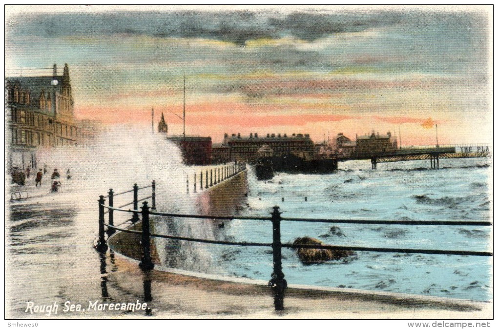 Postcard - Morecambe West End Pier & Rough Sea, Lancashire. A - Other & Unclassified