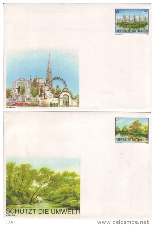 Lot De 5 Enveloppes Nations Unies United Nations Vereinte Nationen - Collections, Lots & Series