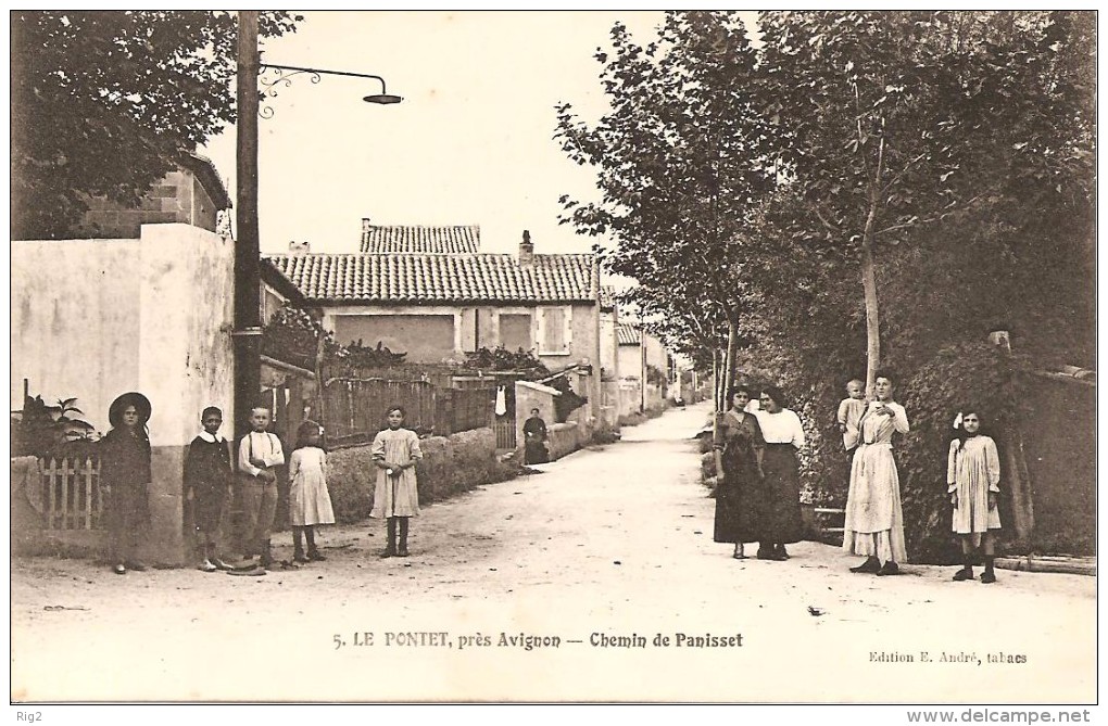 84 - LE PONTET, Près Avignon - CHEMIN DE PANISSET (ANIMEE - ECRITE) - Le Pontet