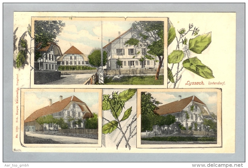 AK BE Lyssach 1910-07-15 Farbfotokarte 3Bil R.Kaspar #1330 - Lyss