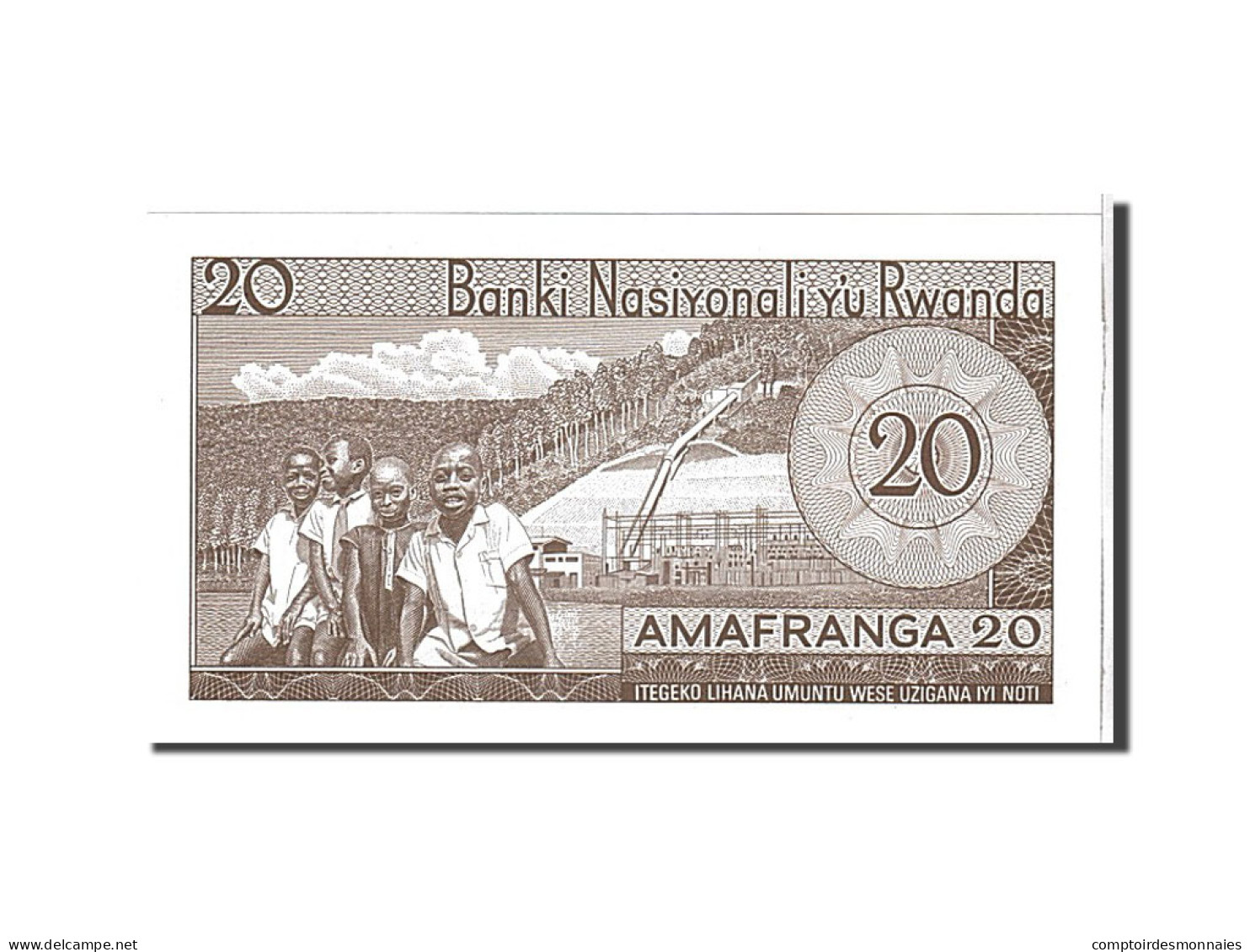 Billet, Rwanda, 20 Francs, 1976, KM:6e, NEUF - Rwanda