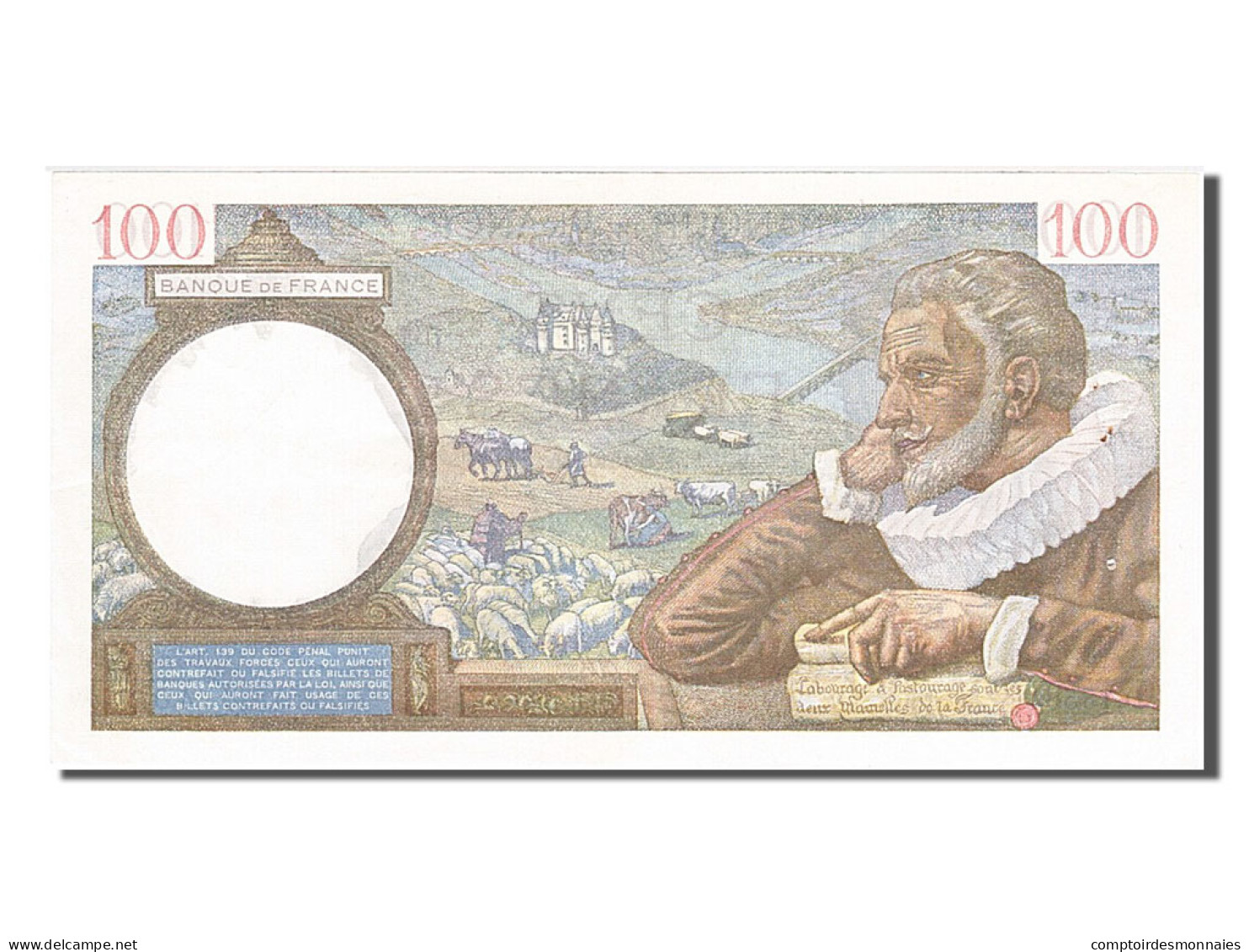 Billet, France, 100 Francs, 100 F 1939-1942 ''Sully'', 1940, 1940-08-08, SPL - 100 F 1939-1942 ''Sully''
