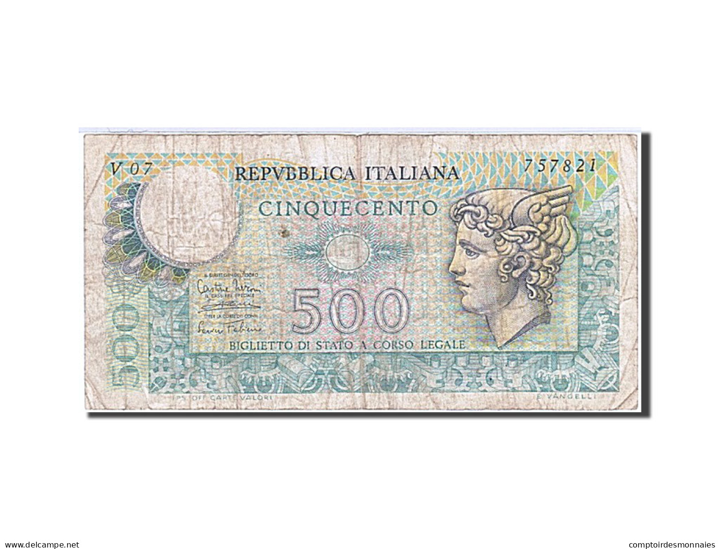 Billet, Italie, 500 Lire, 1974, TB - 500 Lire