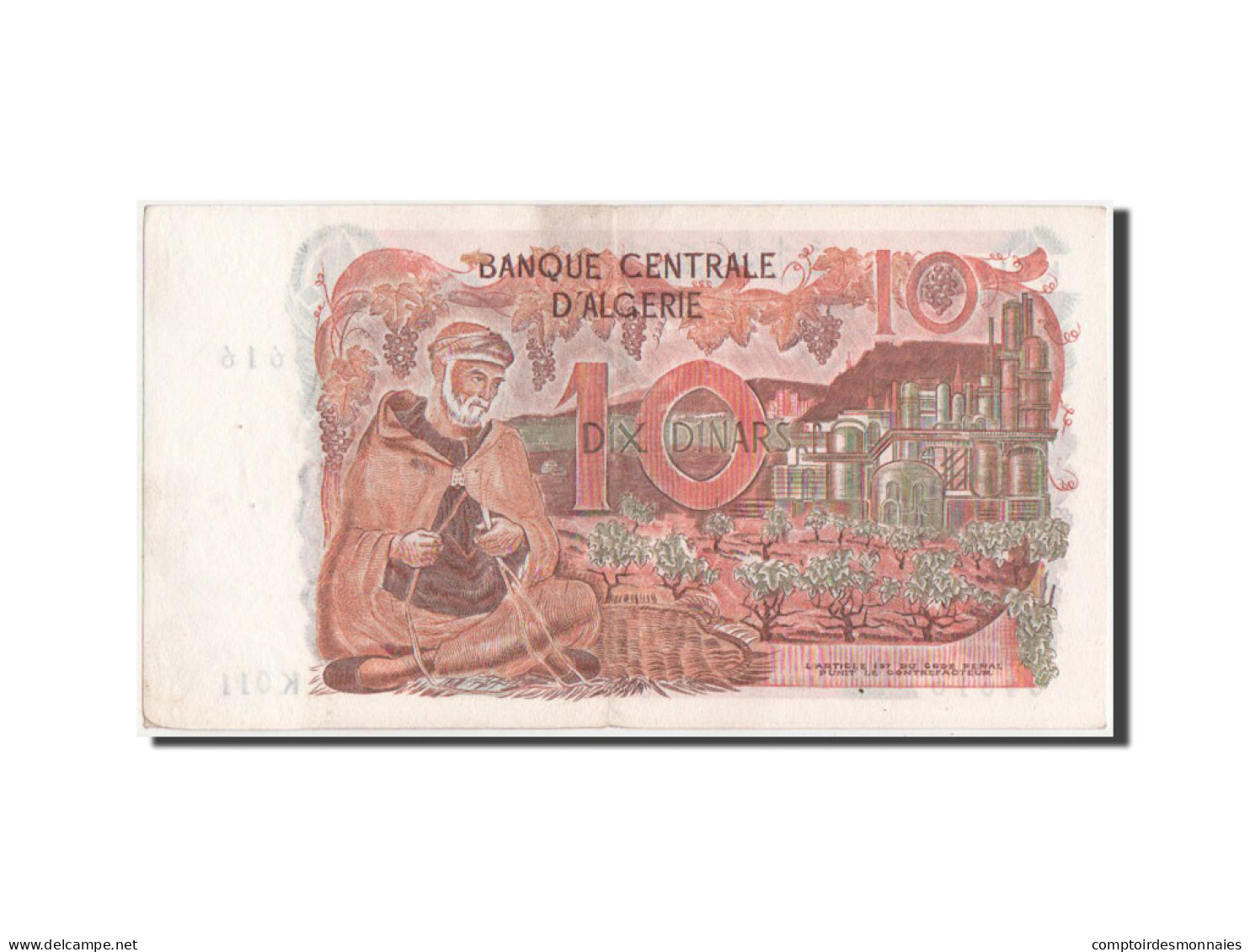 Billet, Algeria, 10 Dinars, 1970, SUP - Algerien