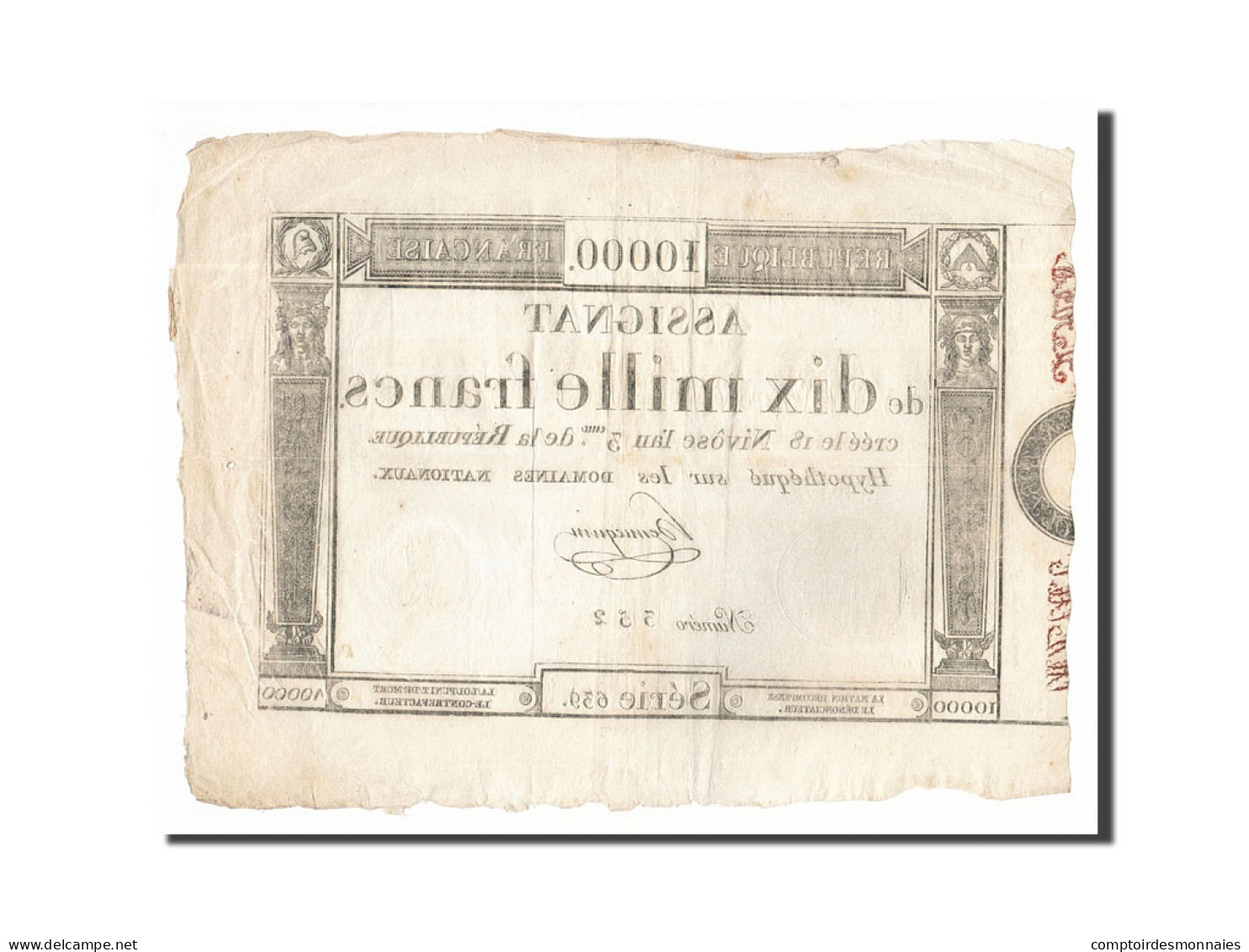 Billet, France, 10,000 Francs, 1795, Hennequin, TTB, KM:A82, Lafaurie:177 - Assignats & Mandats Territoriaux