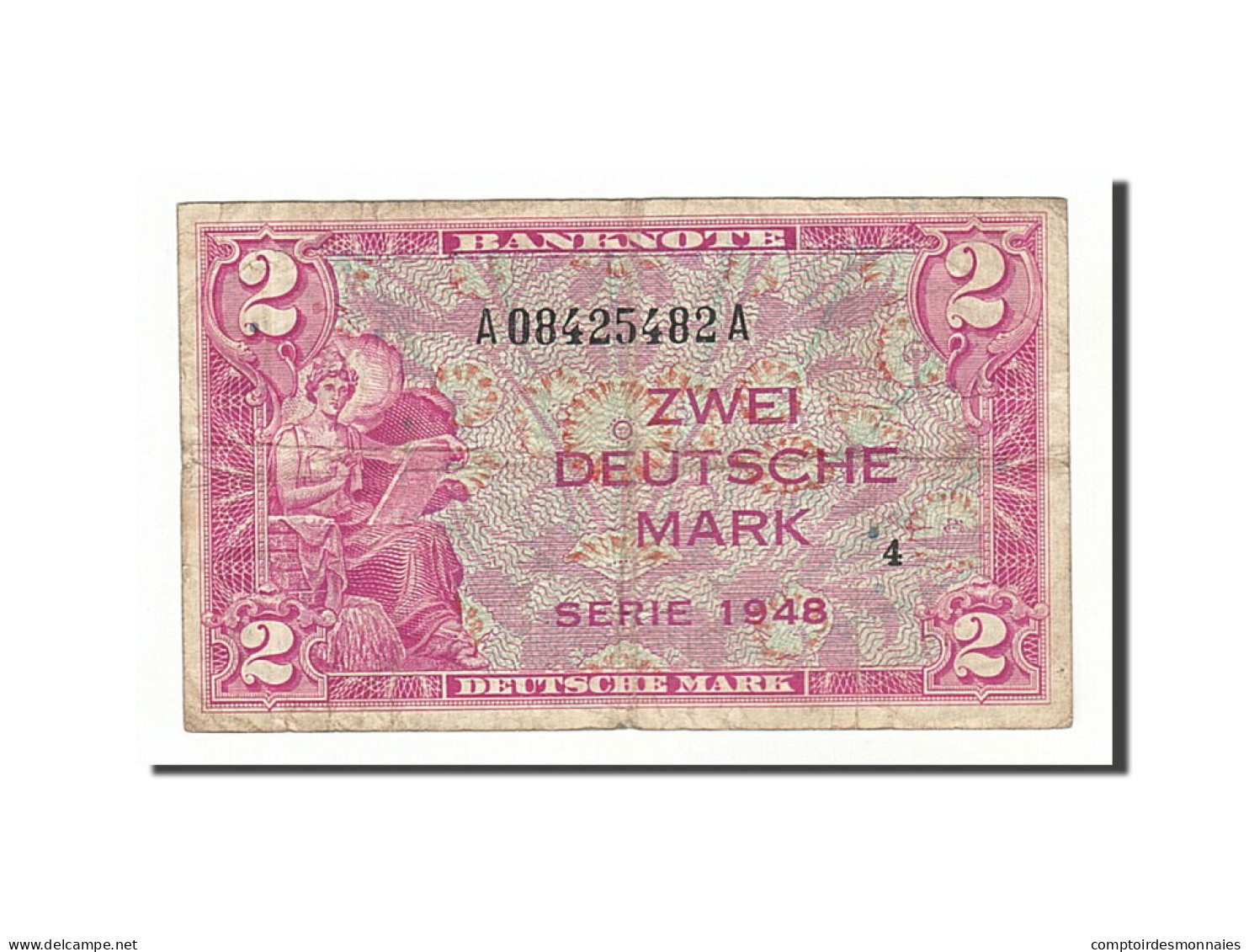 Billet, République Fédérale Allemande, 2 Deutsche Mark, 1948, TB - 2 Deutsche Mark