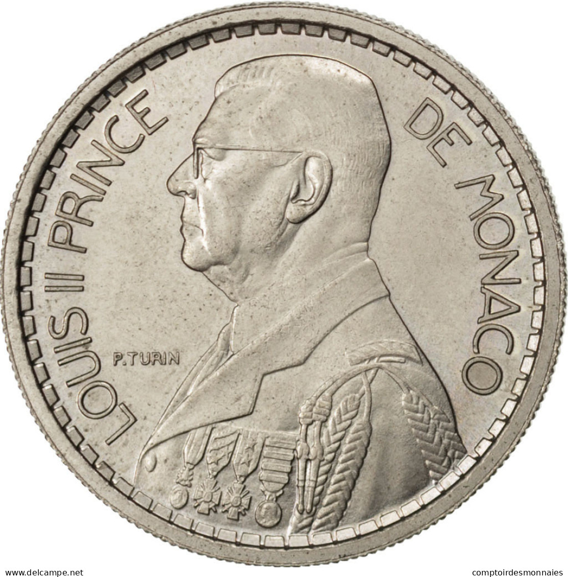 Monnaie, Monaco, 10 Francs, 1945, SUP, Copper-nickel, KM:E18, Gadoury:136 - 1922-1949 Louis II