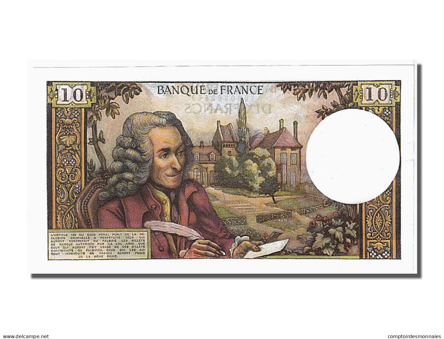 Billet, France, 10 Francs, 10 F 1963-1973 ''Voltaire'', 1971, 1971-02-04, SPL - 10 F 1963-1973 ''Voltaire''