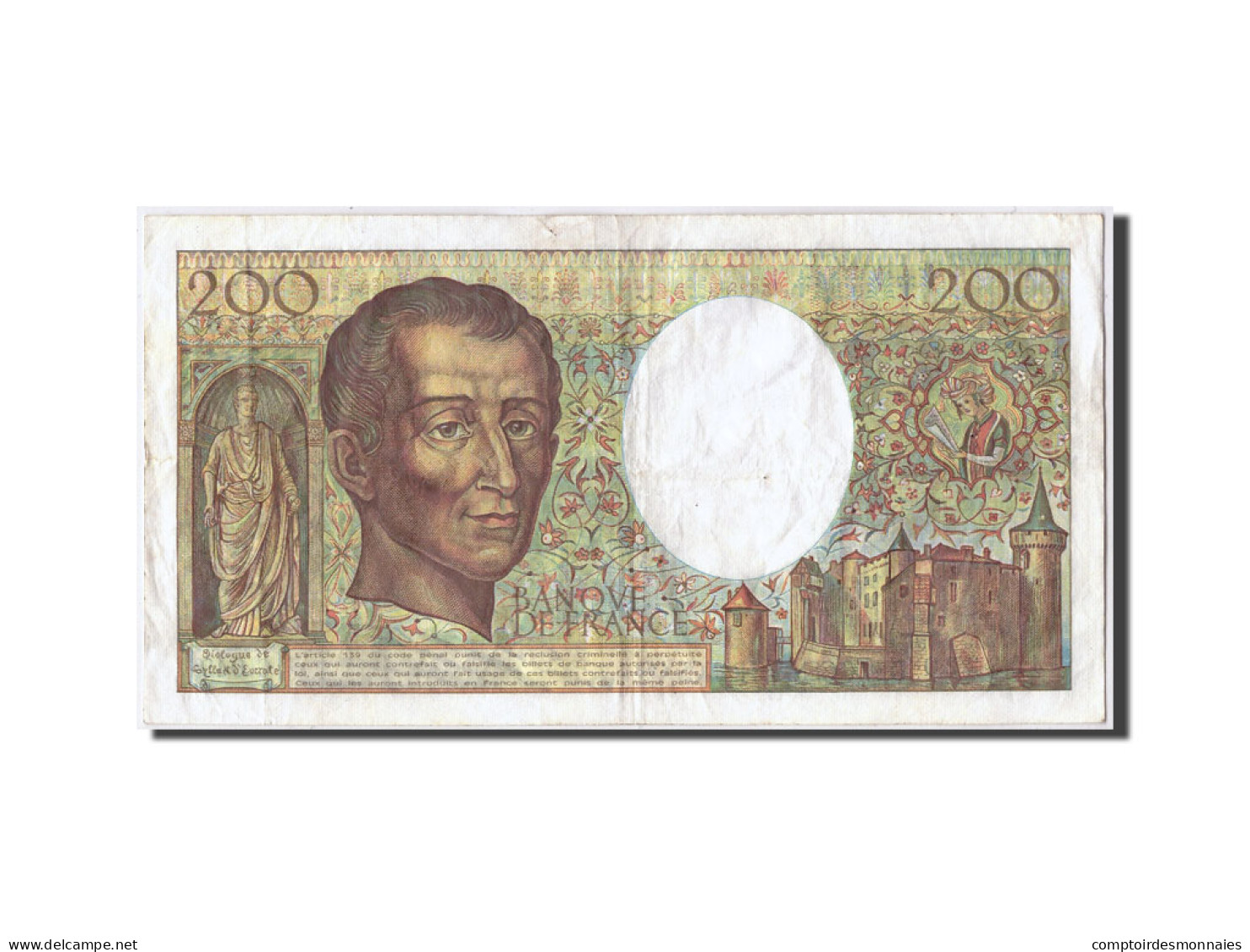 Billet, France, 200 Francs, 200 F 1981-1994 ''Montesquieu'', 1987, TB - 200 F 1981-1994 ''Montesquieu''