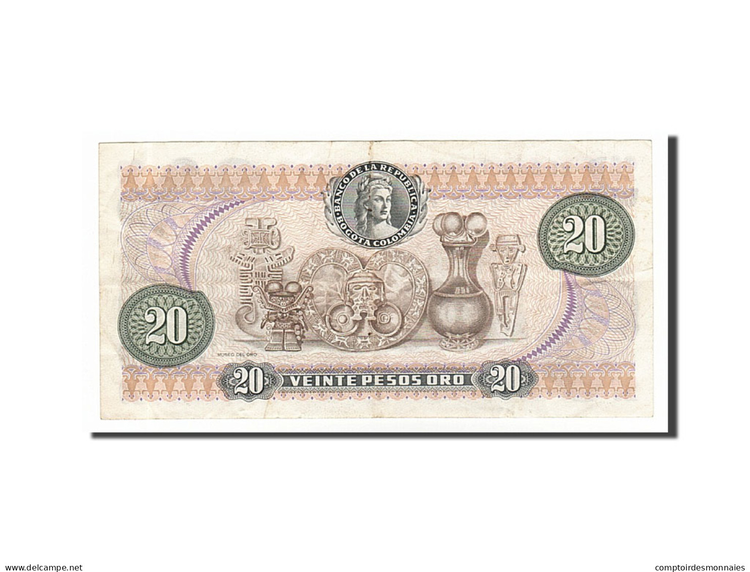 Billet, Colombie, 20 Pesos Oro, 1982, 1982-01-01, TTB - Colombie