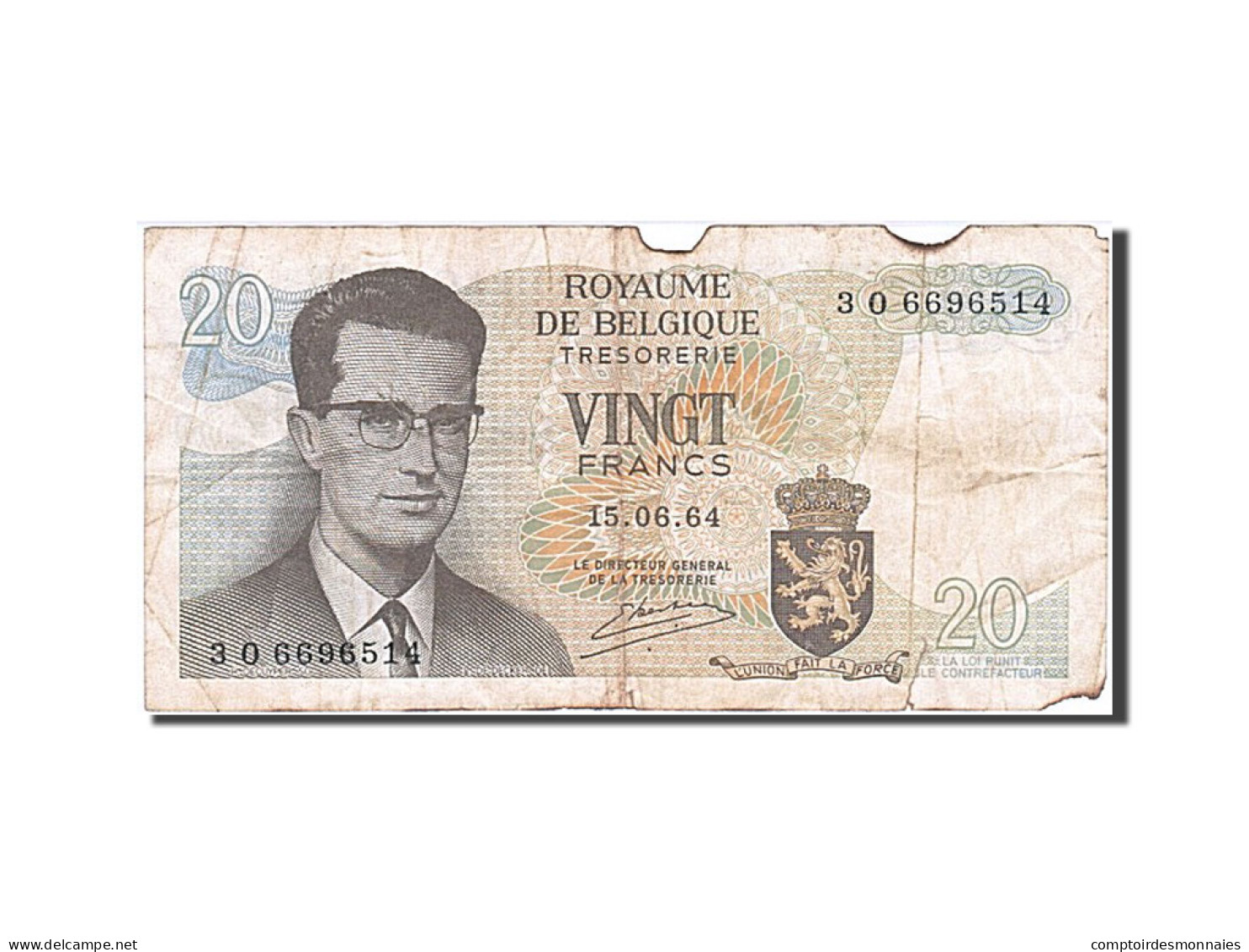 Billet, Belgique, 20 Francs, 1964, 1964-06-15, B - Otros & Sin Clasificación