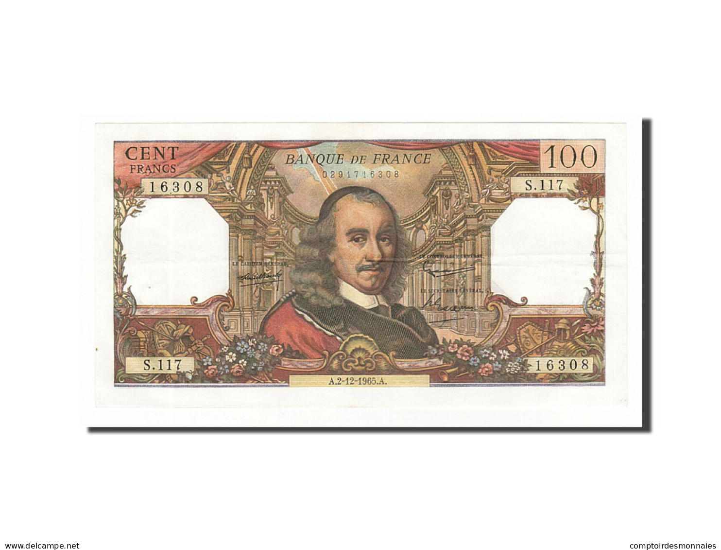 Billet, France, 100 Francs, 100 F 1964-1979 ''Corneille'', 1965, 1965-12-02 - 100 F 1964-1979 ''Corneille''