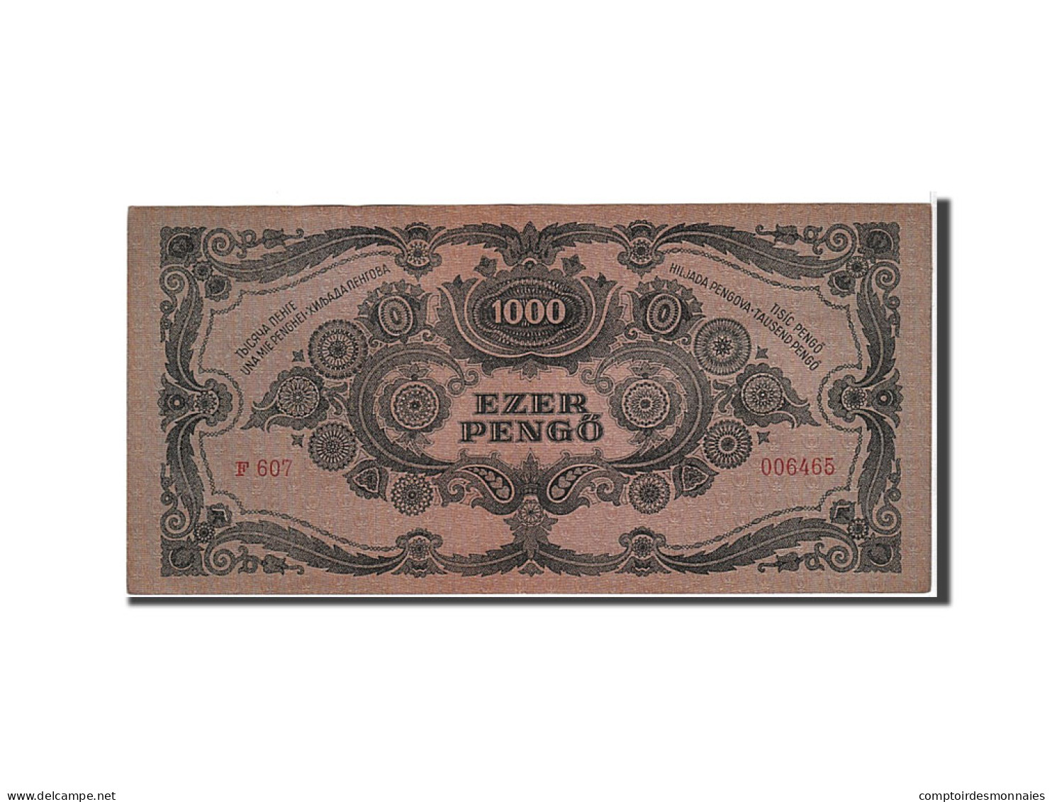 Billet, Hongrie, 1000 Pengö, 1945, TTB+ - Hungary