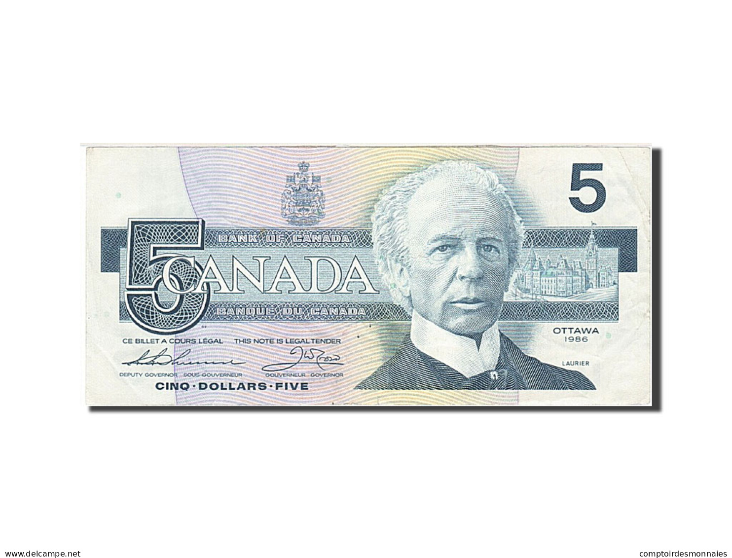 Billet, Canada, 5 Dollars, 1986, TTB - Canada