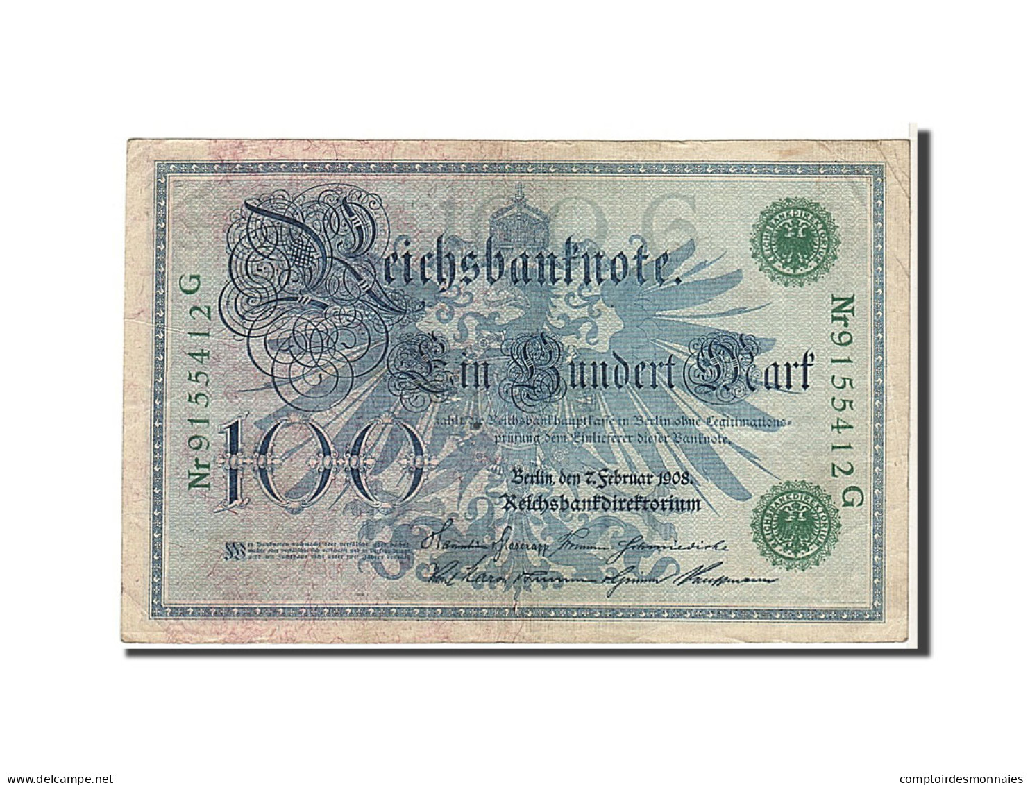 Billet, Allemagne, 100 Mark, 1908, TTB - 100 Mark