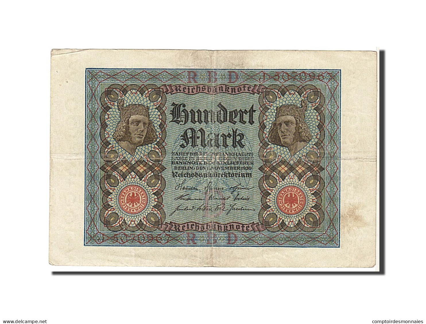 Billet, Allemagne, 100 Mark, 1920, KM:69a, TTB - 100 Mark