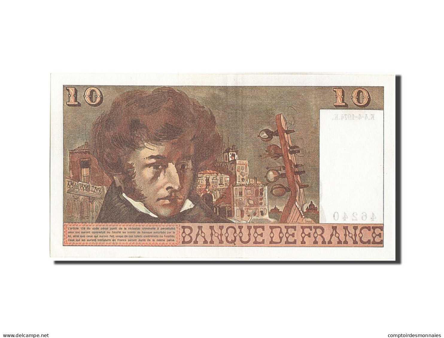 Billet, France, 10 Francs, 10 F 1972-1978 ''Berlioz'', 1979, 1974-04-04, SPL - 10 F 1972-1978 ''Berlioz''