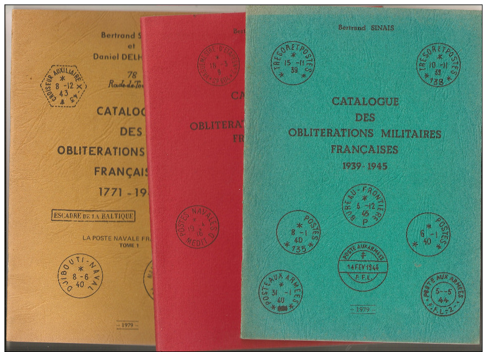 LOT De 3 Catalogues Bernard SINAIS 1979 - Thématiques