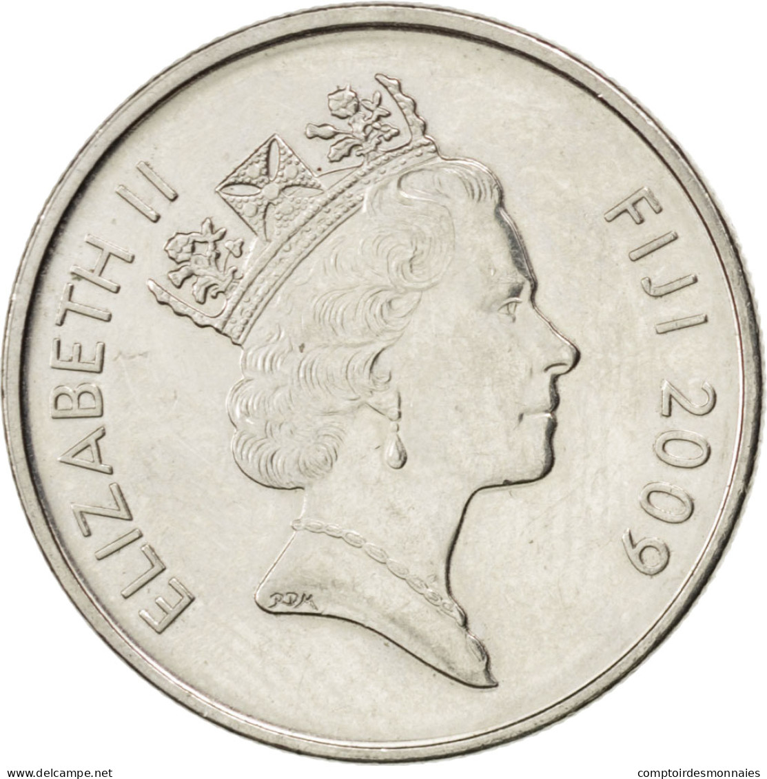 Monnaie, Fiji, Elizabeth II, 10 Cents, 2009, SPL, Nickel Plated Steel, KM:120 - Fiji