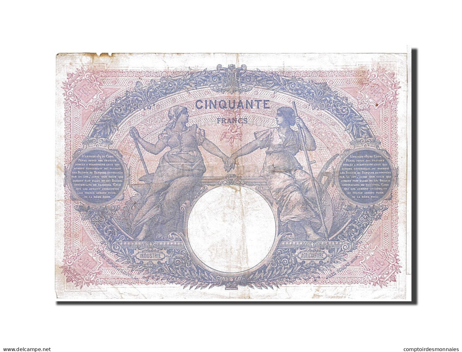 Billet, France, 50 Francs, 50 F 1889-1927 ''Bleu Et Rose'', 1915, SUP, KM:64e - 50 F 1889-1927 ''Bleu Et Rose''