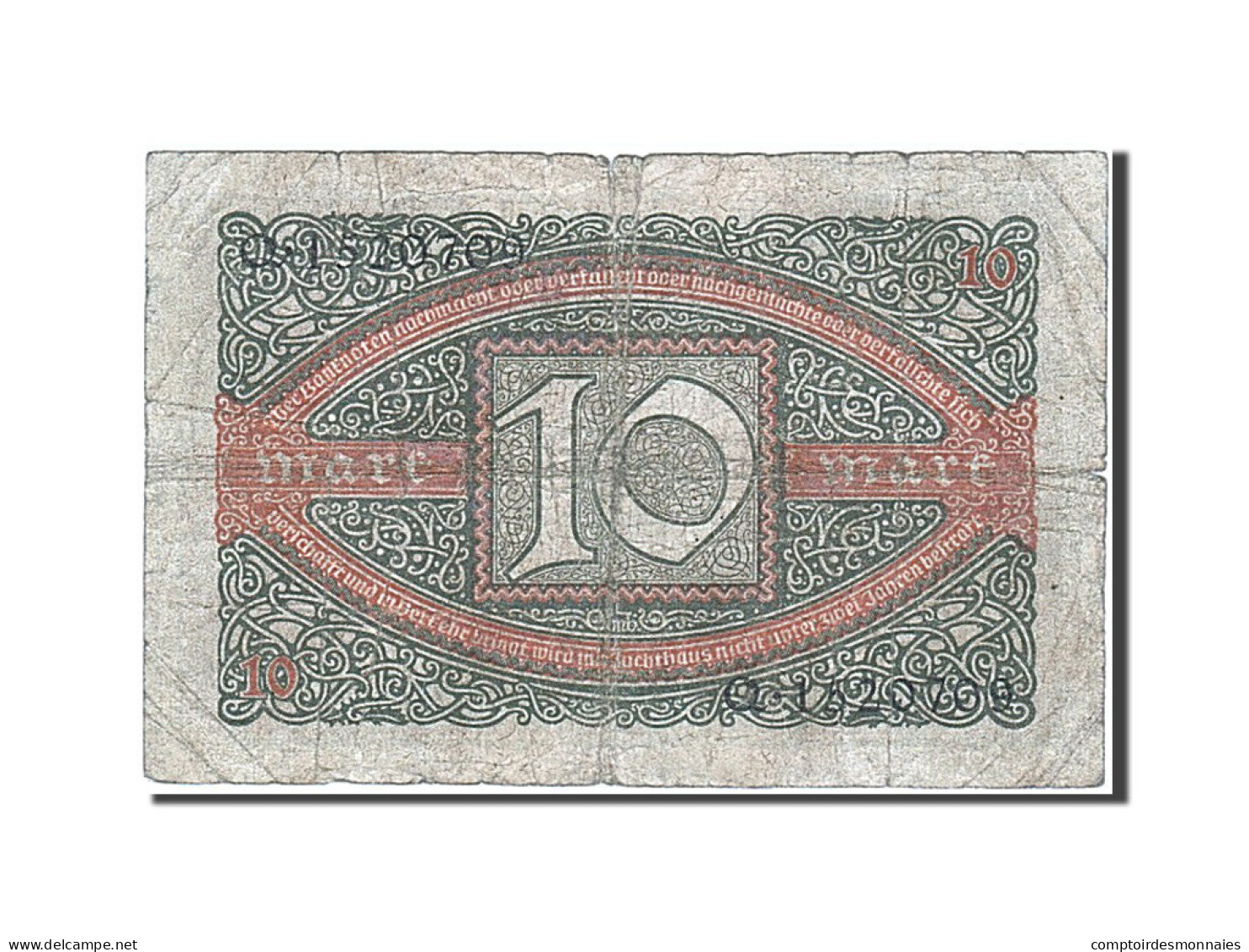 Billet, Allemagne, 10 Mark, 1920, B - 10 Mark