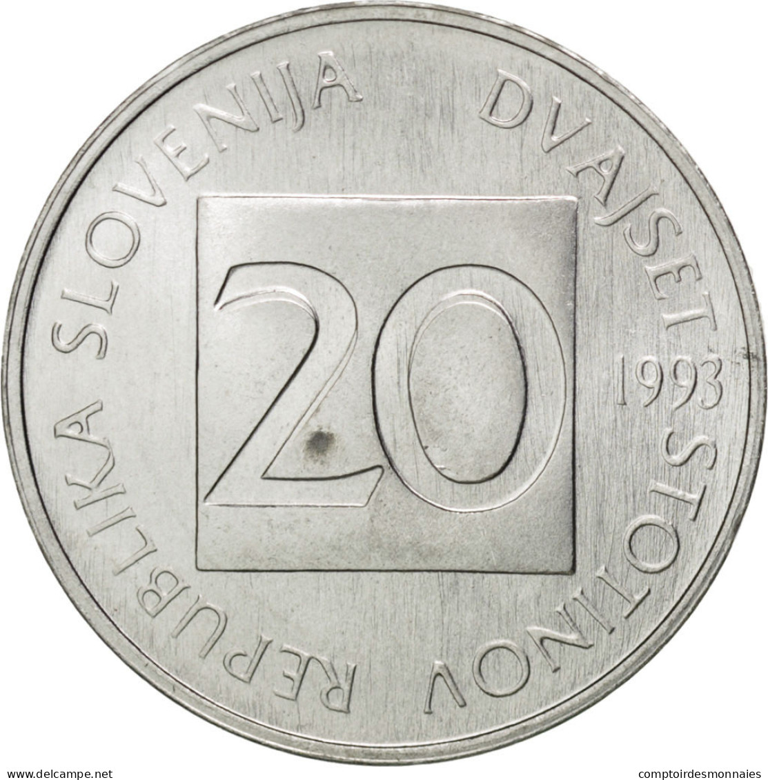 Monnaie, Slovénie, 20 Stotinov, 1993, FDC, Aluminium, KM:8 - Slovenia