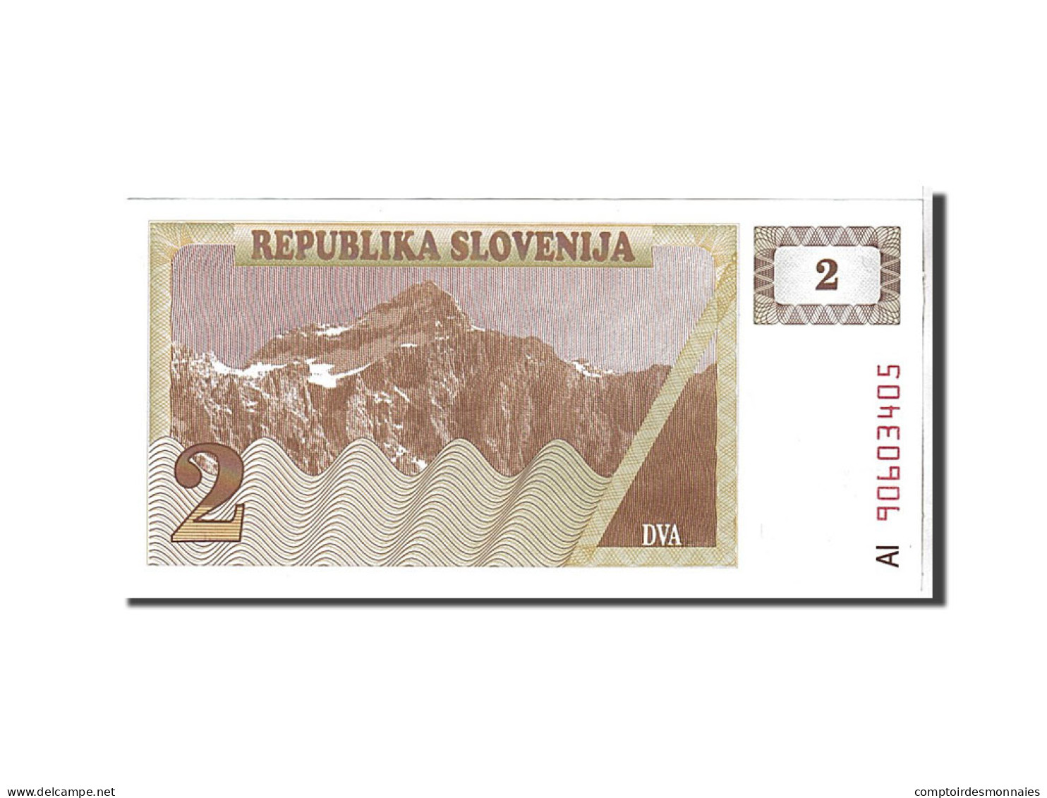 Billet, Slovénie, 2 (Tolarjev), 1990, KM:2a, NEUF - Slovénie