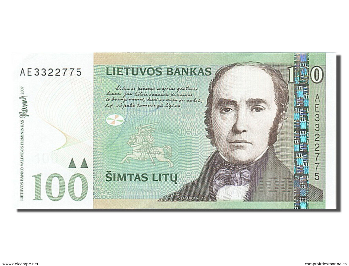 Billet, Lithuania, 100 Litu, 2007, SUP+ - Lituanie