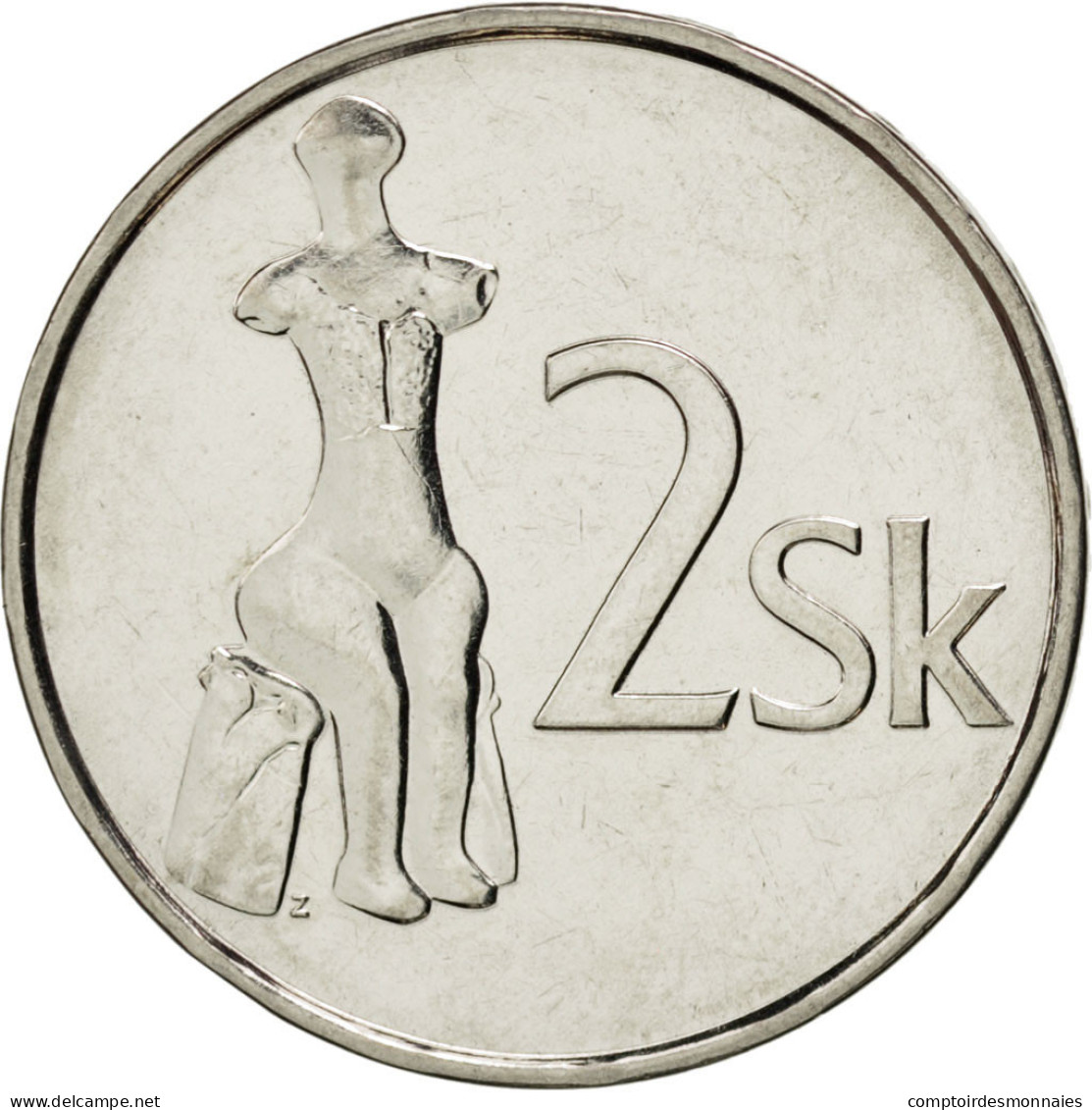 Monnaie, Slovaquie, 2 Koruna, 2003, FDC, Nickel Plated Steel, KM:13 - Eslovaquia