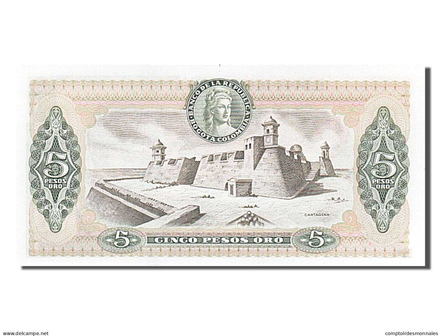 Billet, Colombie, 5 Pesos Oro, 1980, 1980-01-01, NEUF - Kolumbien