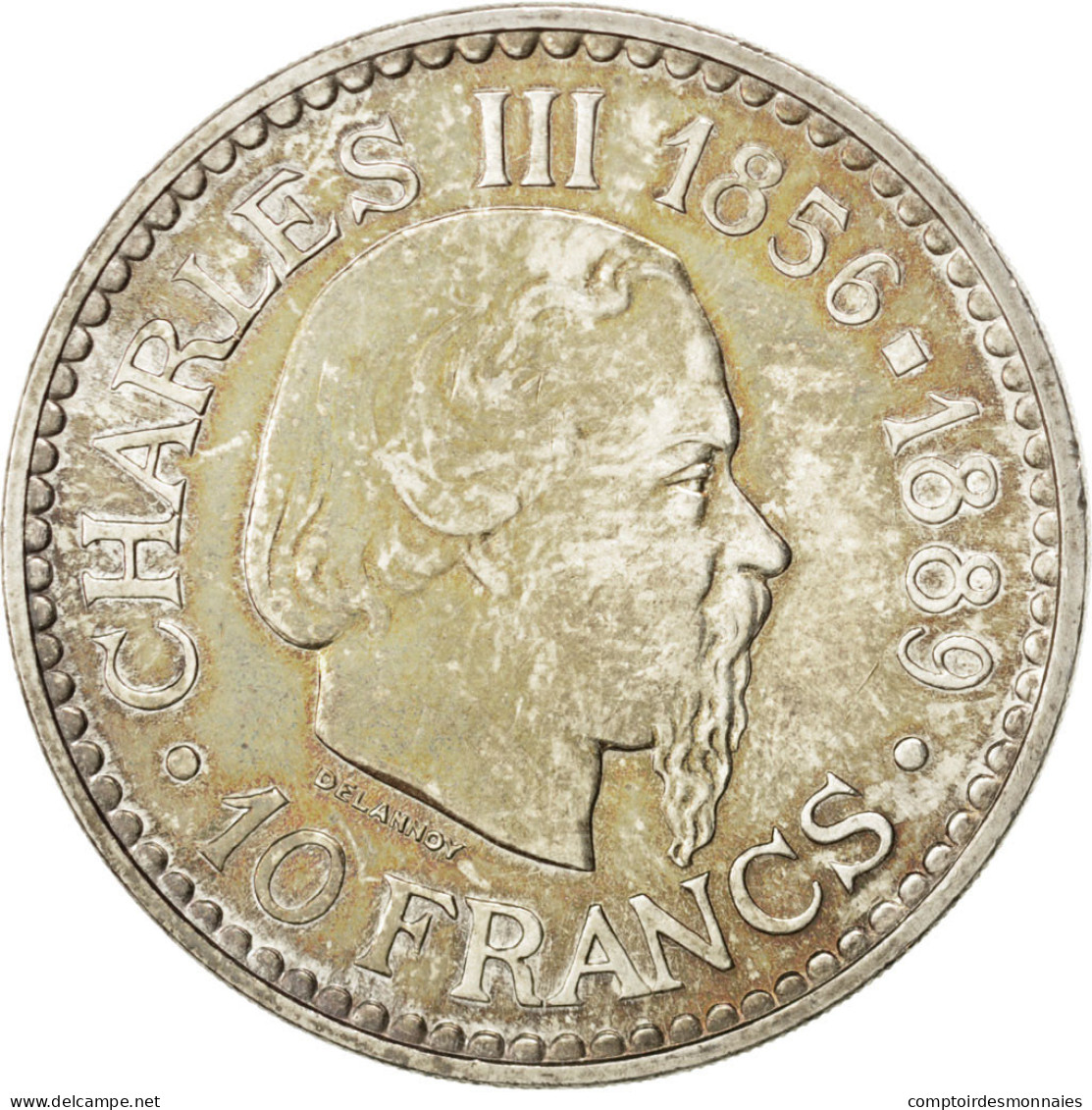 Monnaie, Monaco, Rainier III, 10 Francs, 1966, SUP, Argent, KM:146, Gadoury:155 - 1960-2001 New Francs
