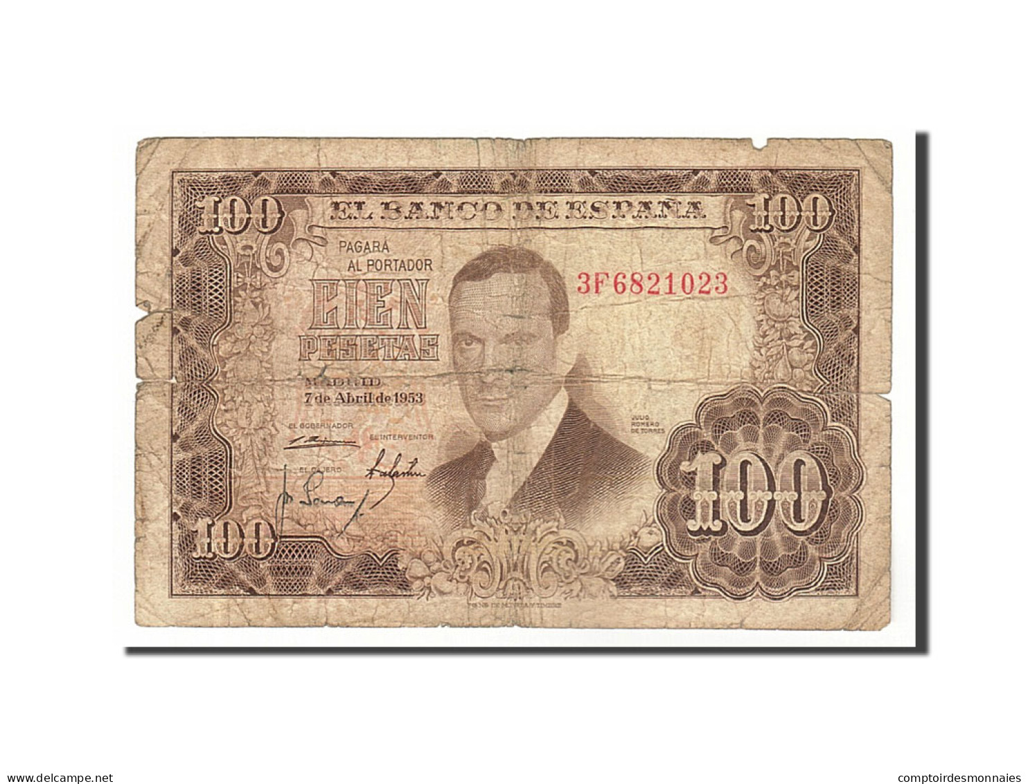 Billet, Espagne, 100 Pesetas, 1953, 1953-04-07, B - 100 Pesetas