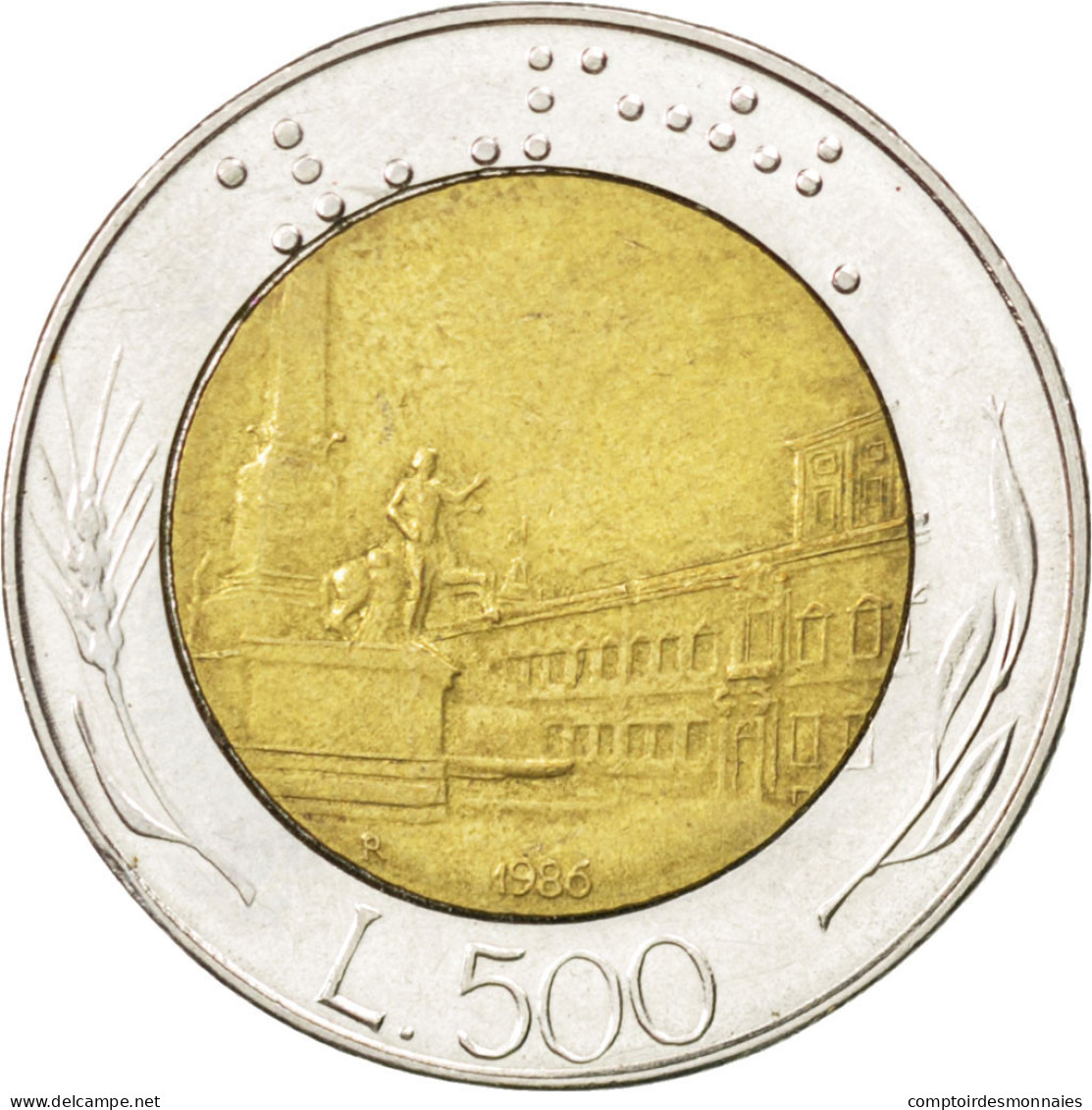 Monnaie, Italie, 500 Lire, 1986, Rome, TTB, Bi-Metallic, KM:111 - 500 Lire