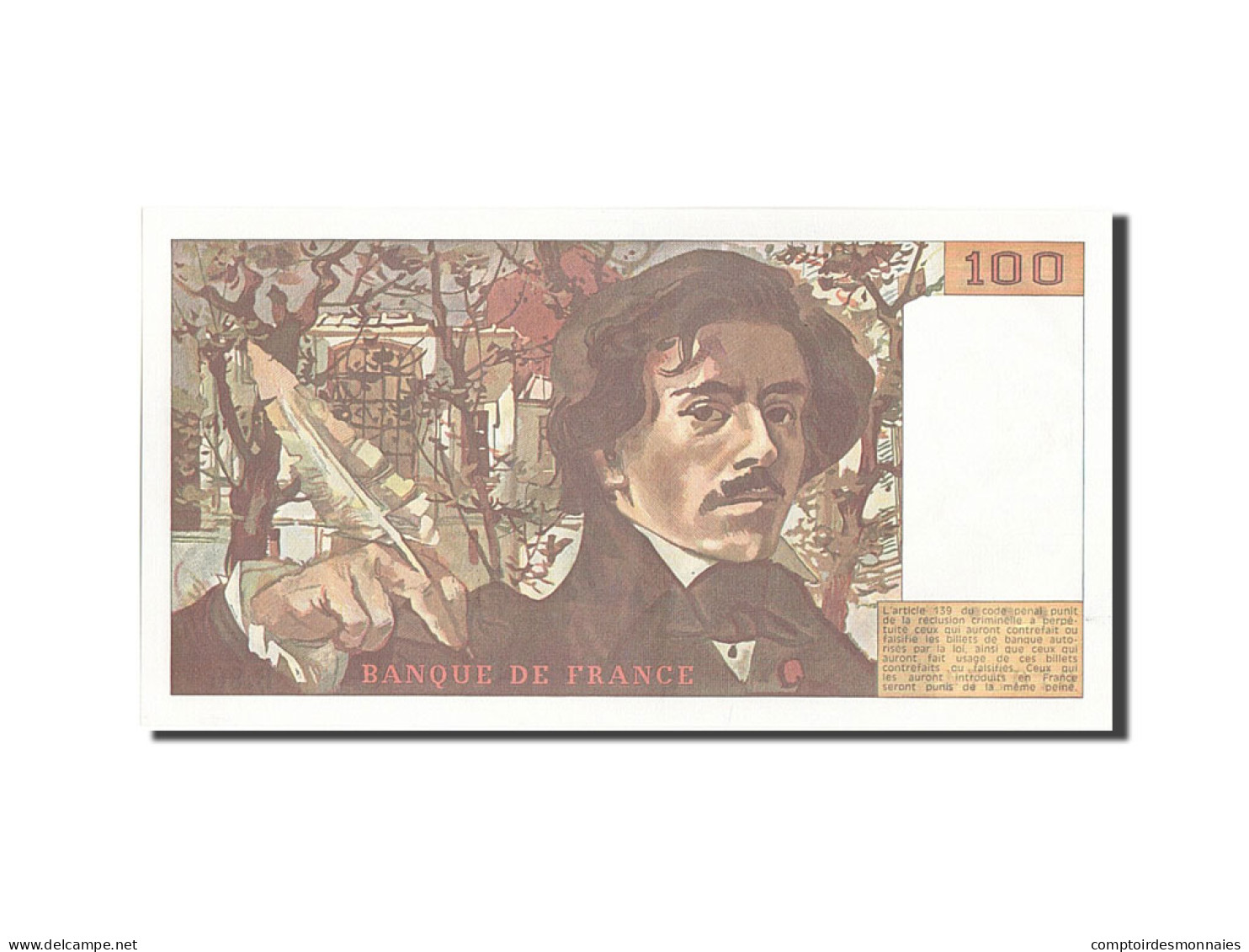 Billet, France, 100 Francs, 100 F 1978-1995 ''Delacroix'', 1985, SUP+ - 100 F 1978-1995 ''Delacroix''