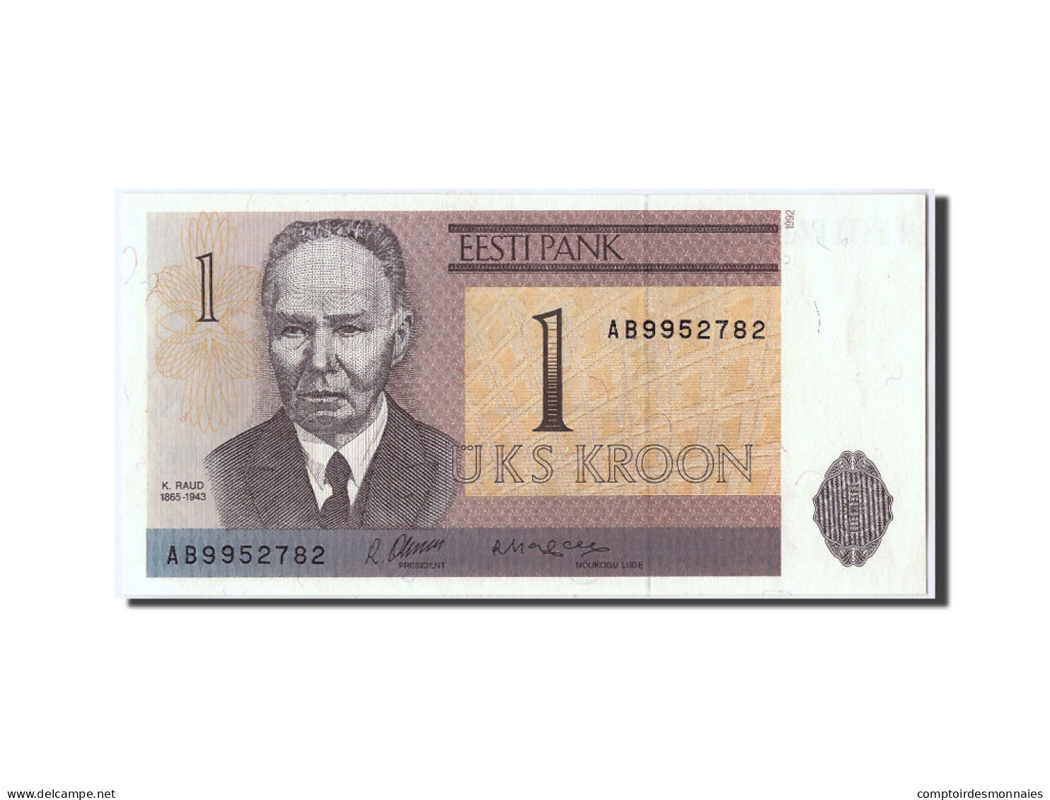 Billet, Estonia, 1 Kroon, 1992, NEUF - Estland
