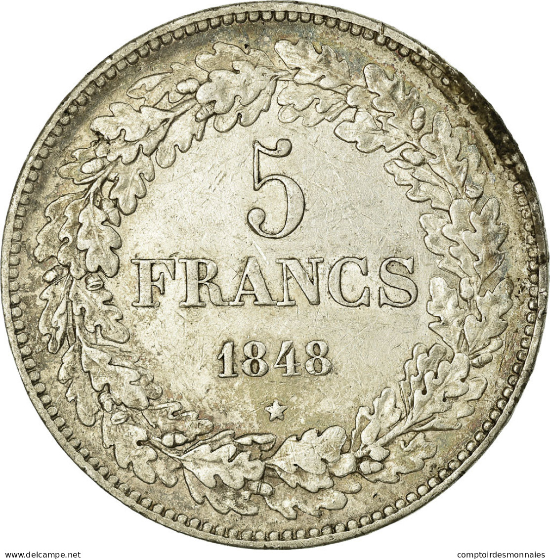 Monnaie, Belgique, Leopold I, 5 Francs, 5 Frank, 1848, TTB+, Argent, KM:3.2 - 5 Frank