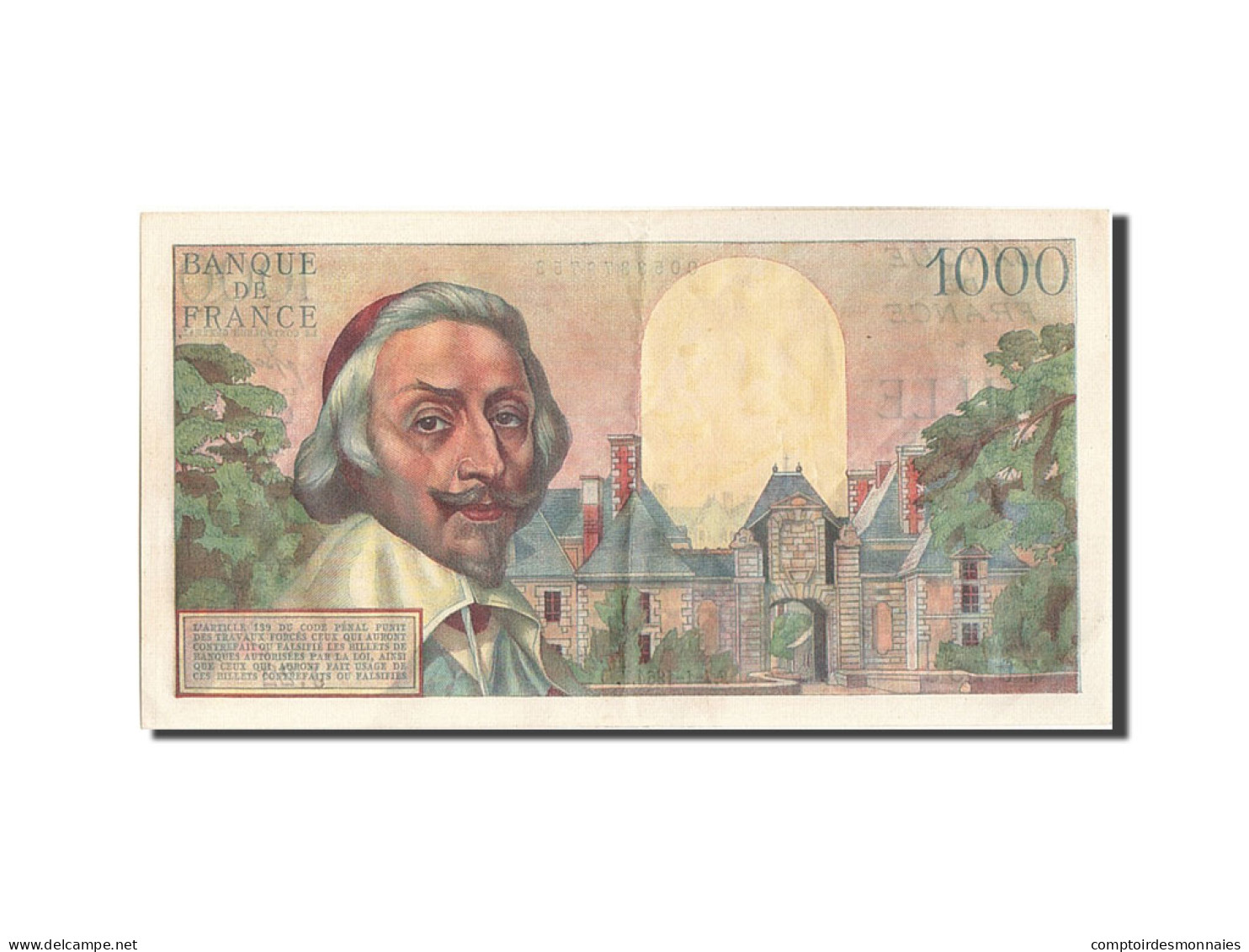 Billet, France, 1000 Francs, 1 000 F 1953-1957 ''Richelieu'', 1954, 1954-01-07 - 1 000 F 1953-1957 ''Richelieu''