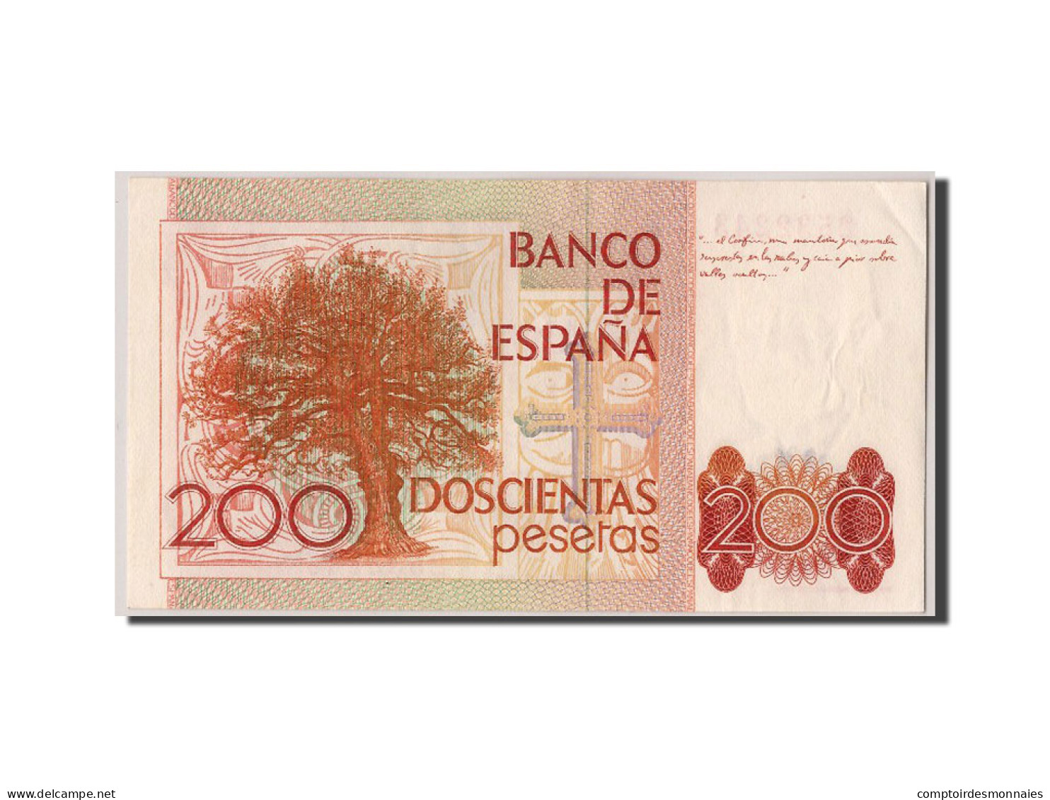 Billet, Espagne, 200 Pesetas, 1980, 1980-09-16, SPL - [ 4] 1975-… : Juan Carlos I
