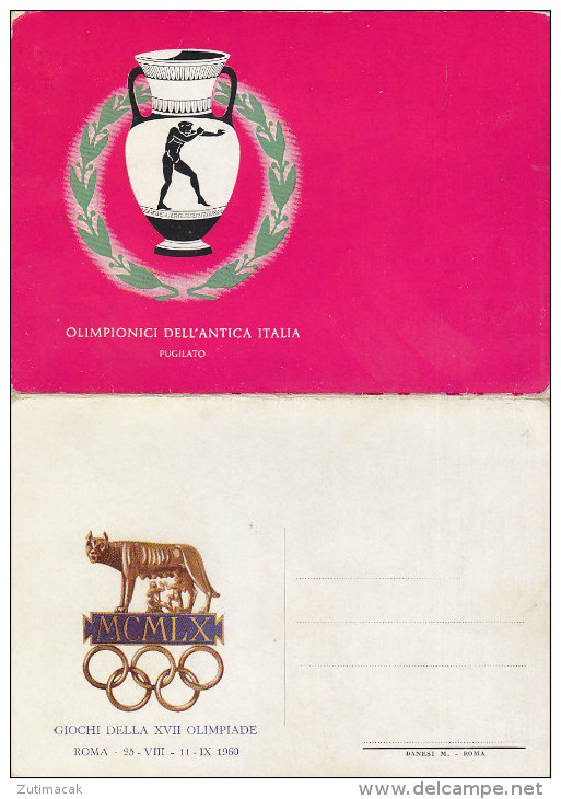 Olympic Games Roma Italy 1960 Pugilato Boxing Postcard - Boxing