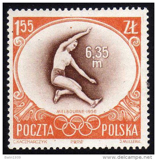 JO-00135 - 1956 - Polonia - Sc. 756 - MNH - Ete 1956: Melbourne