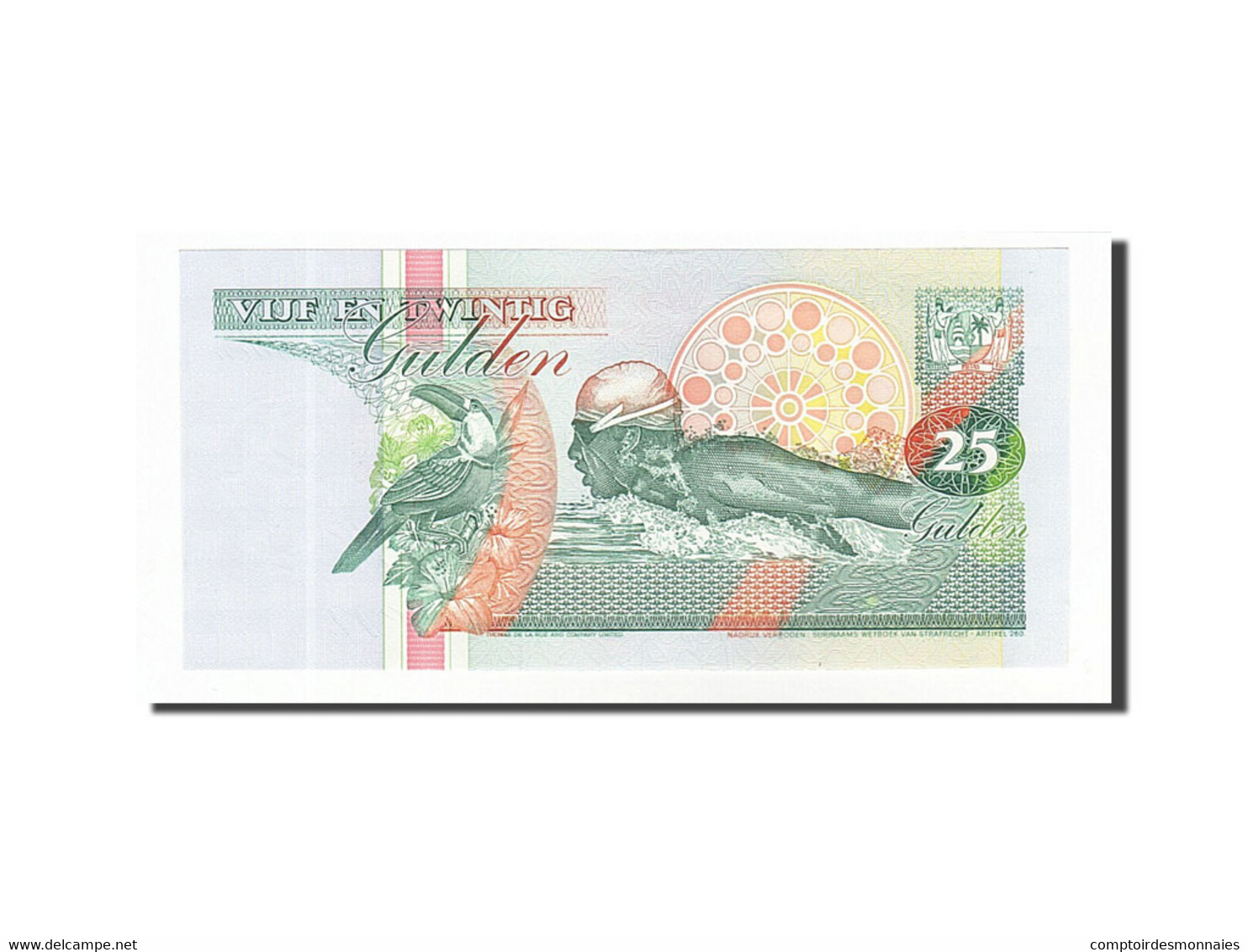 Billet, Suriname, 25 Gulden, 1991, 1991-07-09, NEUF - Suriname