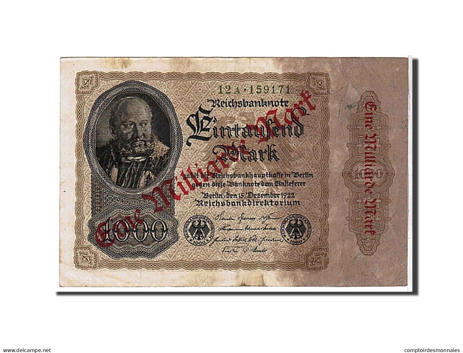 Billet, Allemagne, 1 Milliarde Mark On 1000 Mark, 1922, TTB - 1 Miljard Mark