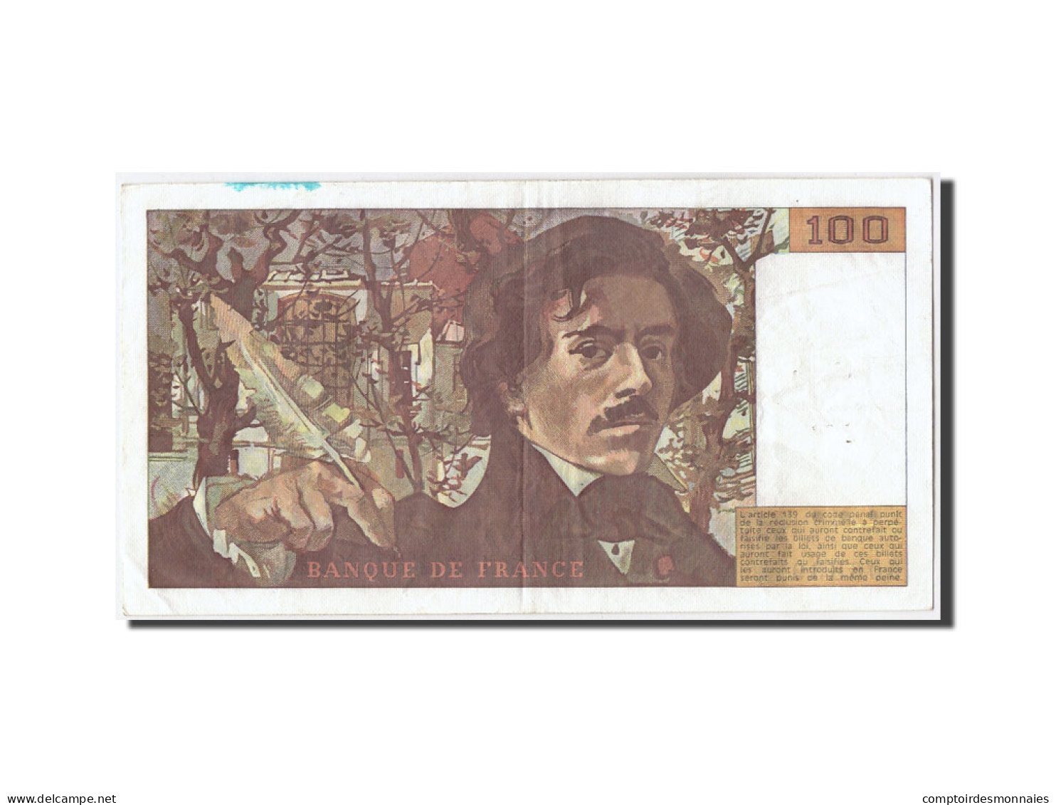 Billet, France, 100 Francs, 100 F 1978-1995 ''Delacroix'', 1983, TTB - 100 F 1978-1995 ''Delacroix''